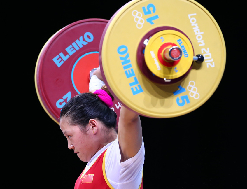 女舉58公斤李雪英破奧運紀(jì)錄奪冠