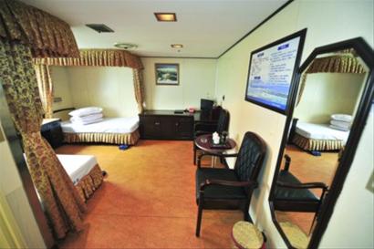 “椰香公主”號(hào)內(nèi)部設(shè)施。據(jù)記者了解，高端的豪華商務(wù)艙、特等艙、一等艙都被用于公務(wù)接待。 /CFP