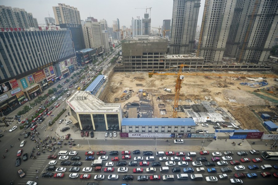 5月21日，太原體育路口車輛大面積擁堵。山西青年報胡遠嘉