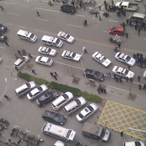 邯鄲運(yùn)鈔車命案現(xiàn)場(chǎng)