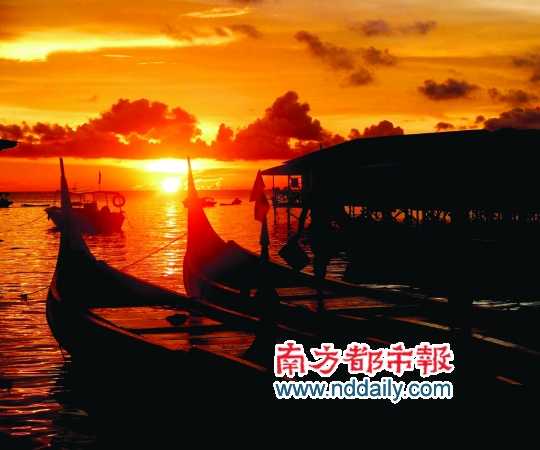 馬布村的日落。