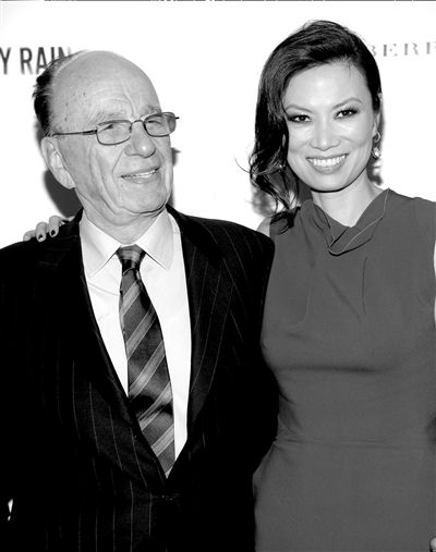 默多克與鄧文迪（2009年資料圖）。圖/東方IC