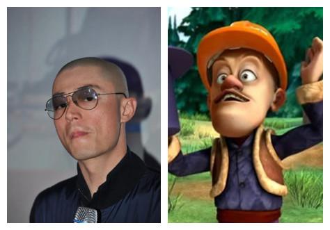 霍建華撞臉光頭強 這畫風差別有點大?。ńM圖）