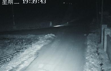 10歲男孩一個(gè)人打著手電走在鄉(xiāng)間公路上。 警方供圖