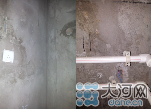 空調(diào)專用線路，用電負(fù)荷較大 圖為衛(wèi)生間電線走線