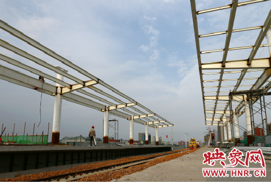 鄭信路站的主體框架已經(jīng)完工。