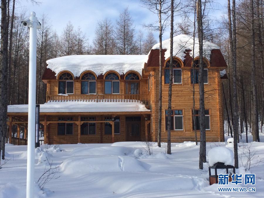 穗豐園里的高檔木制別墅（2013年12月8日攝）。新華社記者程子龍攝