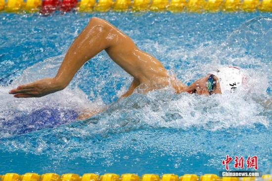 資料圖：9月21日上午，仁川亞運(yùn)會(huì)游泳比賽在文鶴樸泰桓游泳館拉開大幕。