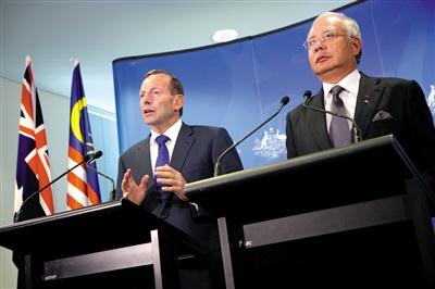 3日，澳大利亞珀斯城區(qū)，澳大利亞和馬來西亞兩國總理舉行聯(lián)合發(fā)布會。