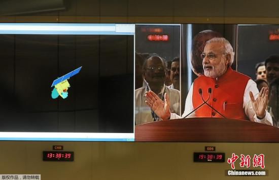 當(dāng)?shù)貢r間9月24日，經(jīng)過近300天的航行，印度“曼加里安”號火星探測器成為了抵達(dá)火星的首個亞洲國家的