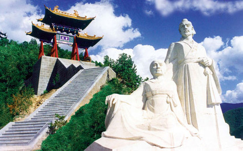 位于介休綿山的介子推母子像 位于介休綿山的介子推母子像