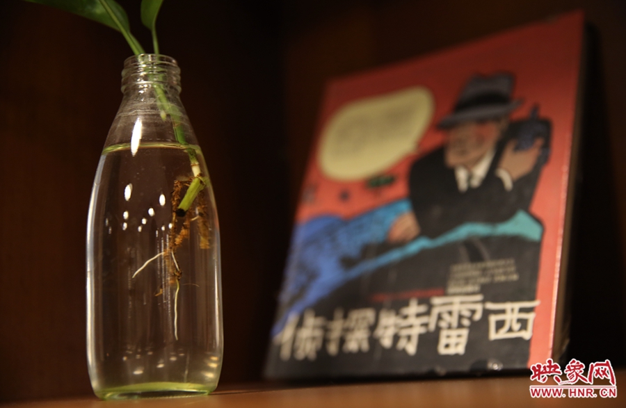 書(shū)店內(nèi)的裝飾。